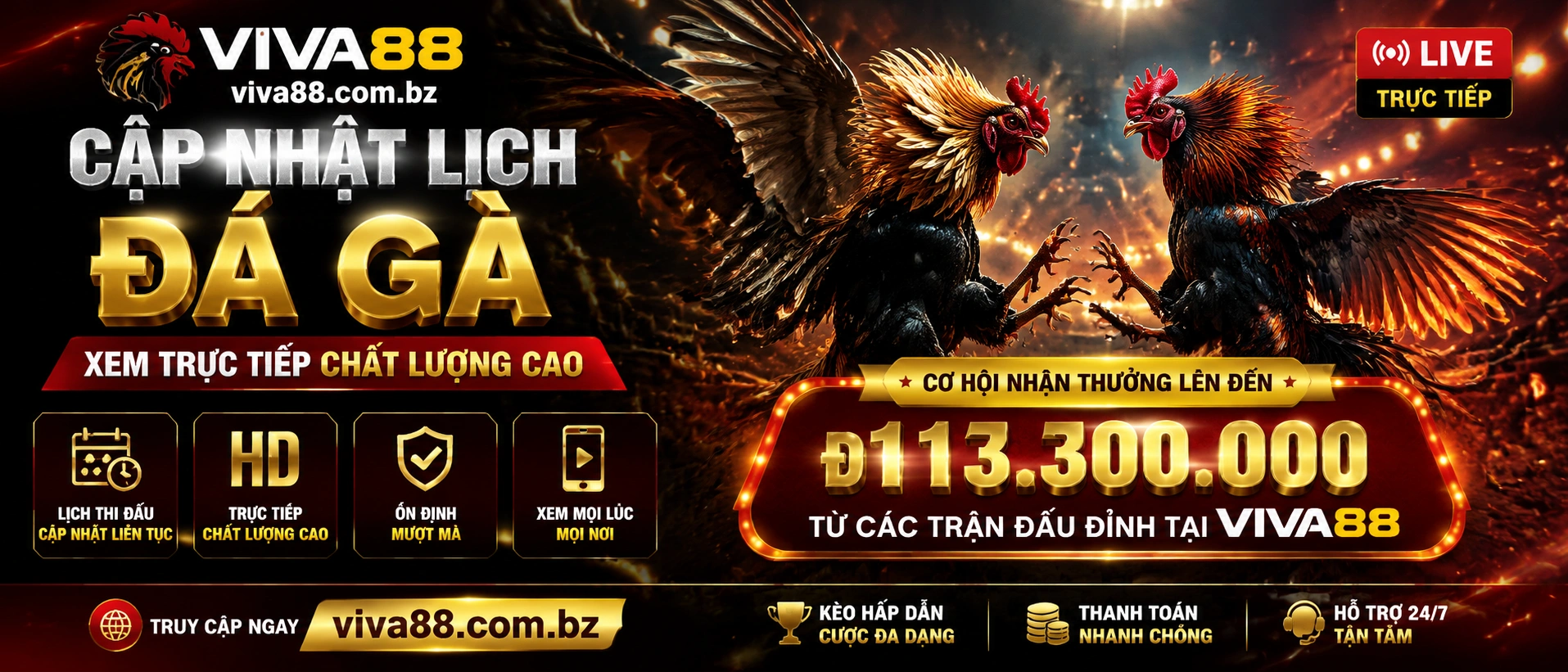 Đá Gà cựa sắt trên giao diện mobile