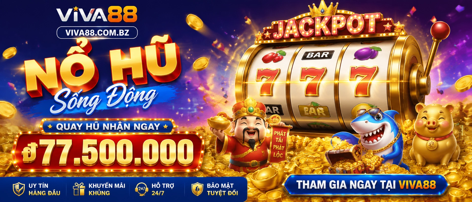 Khu Nổ Hũ Viva88 với giao diện danh mục rõ ràng
